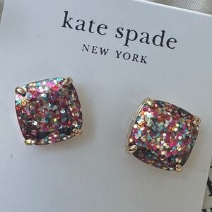 KATE SPADE Multicolour  Glitter Stud Earrings - 1/2” Squares
